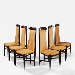 Sergio Rodrigues Six Dining Chairs attr to Sergio Rodrigues with Cowhide Upholstery 1960s - 4213825