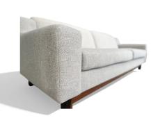 Sergio Rodrigues Sofa Caola in Rosewood Grey Boucle Sergio Rodrigues 1960 Lot 53A - 4215496