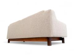 Sergio Rodrigues Sofa Caola in Rosewood Grey Boucle Sergio Rodrigues 1960 Lot 53A - 4215498