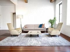 Sergio Rodrigues Sofa Caola in Rosewood Grey Boucle Sergio Rodrigues 1960 Lot 53A - 4215499