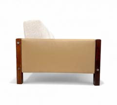 Sergio Rodrigues Sofa Millor in Rosewood Fabric Leather Sergio Rodrigues 1960s Lot 67A - 4351165