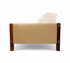 Sergio Rodrigues Sofa Millor in Rosewood Fabric Leather Sergio Rodrigues 1960s Lot 67A - 4351172