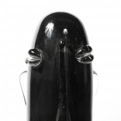 Sergio Rossi Mid Century Hand Blown Murano Black Glass Head Sculpture signed Sergio Rossi - 4622694