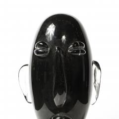 Sergio Rossi Mid Century Hand Blown Murano Black Glass Head Sculpture signed Sergio Rossi - 4622667