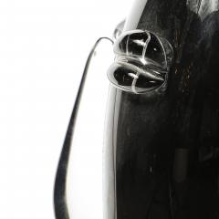 Sergio Rossi Mid Century Hand Blown Murano Black Glass Head Sculpture signed Sergio Rossi - 4622709