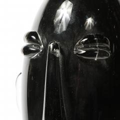 Sergio Rossi Mid Century Hand Blown Murano Black Glass Head Sculpture signed Sergio Rossi - 4622727