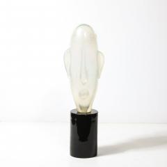 Sergio Rossi Mid Century Hand Blown Murano Opalescent Glass Head Sculpture by Sergio Rossi - 4622656