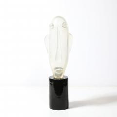 Sergio Rossi Mid Century Hand Blown Murano Opalescent Glass Head Sculpture by Sergio Rossi - 4622673