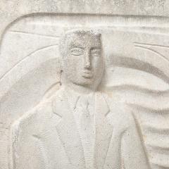Series of Four Chuck Dodson Cast Concrete Art Deco Wall Plaques - 4792681