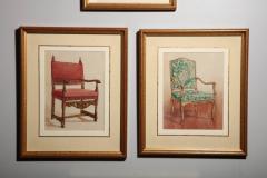 Series of Had Painted Drawings of Furniture - 775816