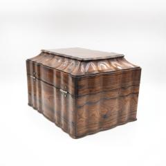 Serpentine Colonial Coromandel Box with Tea Canisters Anglo Indian circa 1850 - 4420800