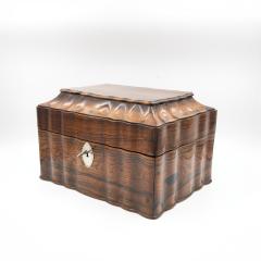 Serpentine Colonial Coromandel Box with Tea Canisters Anglo Indian circa 1850 - 4420801