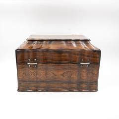 Serpentine Colonial Coromandel Box with Tea Canisters Anglo Indian circa 1850 - 4420802