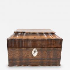 Serpentine Colonial Coromandel Box with Tea Canisters Anglo Indian circa 1850 - 4420883