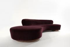 Serpentine Sofa by Vladimir Kagan in Burgundy Mohair Model 150BS - 2677259