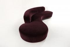 Serpentine Sofa by Vladimir Kagan in Burgundy Mohair Model 150BS - 2677261