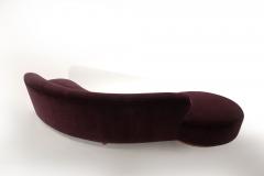 Serpentine Sofa by Vladimir Kagan in Burgundy Mohair Model 150BS - 2677263