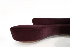 Serpentine Sofa by Vladimir Kagan in Burgundy Mohair Model 150BS - 2677265