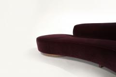 Serpentine Sofa by Vladimir Kagan in Burgundy Mohair Model 150BS - 2677269