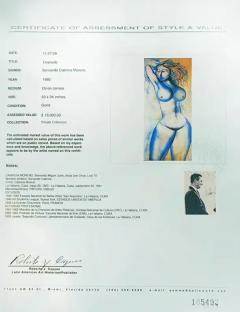Servando Cabrera Moreno Servando Cabrera Moreno Cuban Painting Untitled Desnudo COA signed dated 1980 - 3579034