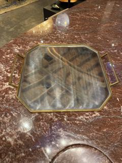 Serving Tray by G ttinghen Brass and Stainless Steel 1970s - 4442540