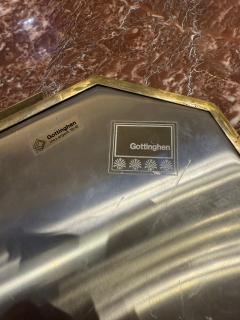 Serving Tray by G ttinghen Brass and Stainless Steel 1970s - 4442542