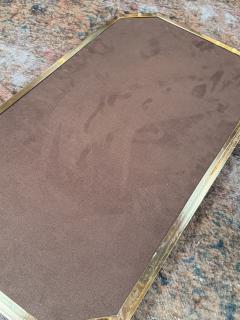 Serving Tray in brass and black glass Italy 70s - 4253366