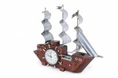 Sessions United Mid Century Clipper Ship Electrified Table Clock - 4671980