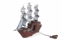 Sessions United Mid Century Clipper Ship Electrified Table Clock - 4671982
