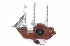 Sessions United Mid Century Clipper Ship Electrified Table Clock - 4671983