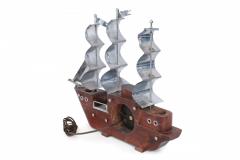 Sessions United Mid Century Clipper Ship Electrified Table Clock - 4671984