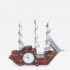 Sessions United Mid Century Clipper Ship Electrified Table Clock - 4717103