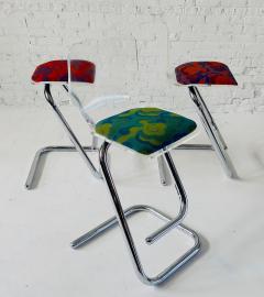 Set 3 Lucite and Chrome Barstools by Luigi Bardini for Miniforms Italy 1970 - 4310307