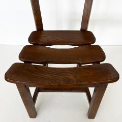 Set 4 Brutalist Oak Dining Chairs by Dittmann Co for Awa Radbound - 2958266