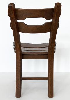 Set 4 Brutalist Oak Dining Chairs by Dittmann Co for Awa Radbound - 2958270