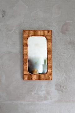 Set Consisting of a Small Fluted Bamboo Sideboard and Mirror 1970s - 4642705