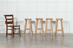 Set Four MidC Charlotte Perriand Style Pine Artists Stools - 3257375
