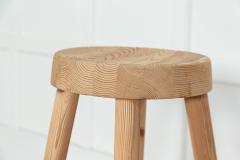 Set Four MidC Charlotte Perriand Style Pine Artists Stools - 3257376
