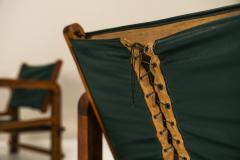 Set Of 2 Sling Chairs In Mahogany And Leather Brazil 1960s - 3199811