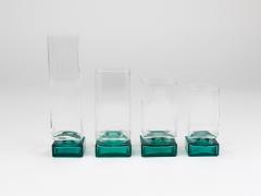 Set Of 24 Luigi Bormioli Postmodern Light Music Monet Glasses Italy 1980s - 4421615