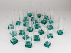 Set Of 24 Luigi Bormioli Postmodern Light Music Monet Glasses Italy 1980s - 4421618