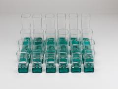 Set Of 24 Luigi Bormioli Postmodern Light Music Monet Glasses Italy 1980s - 4421627