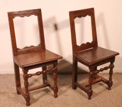 Set Of 4 Lorraine Chairs From The 18th Century In Oak - 3399280