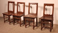 Set Of 4 Lorraine Chairs From The 18th Century In Oak - 3399283