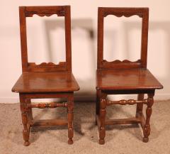 Set Of 4 Lorraine Chairs From The 18th Century In Oak - 3399286