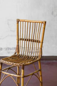 Set Of 4 Rattan Chairs With Squared Backs 1980 - 3680820