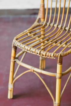 Set Of 4 Rattan Chairs With Squared Backs 1980 - 3680824