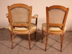 Set Of 6 Chairs And Two Louis XVI Armchairs 18th Century - 2419993