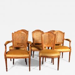 Set Of 6 Chairs And Two Louis XVI Armchairs 18th Century - 2420459