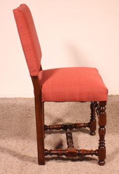 Set Of 8 Louis XIII Style Chairs In Walnut And Oak - 3384456